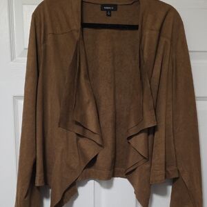 Torrid Tan Draped Open Front Jacket
